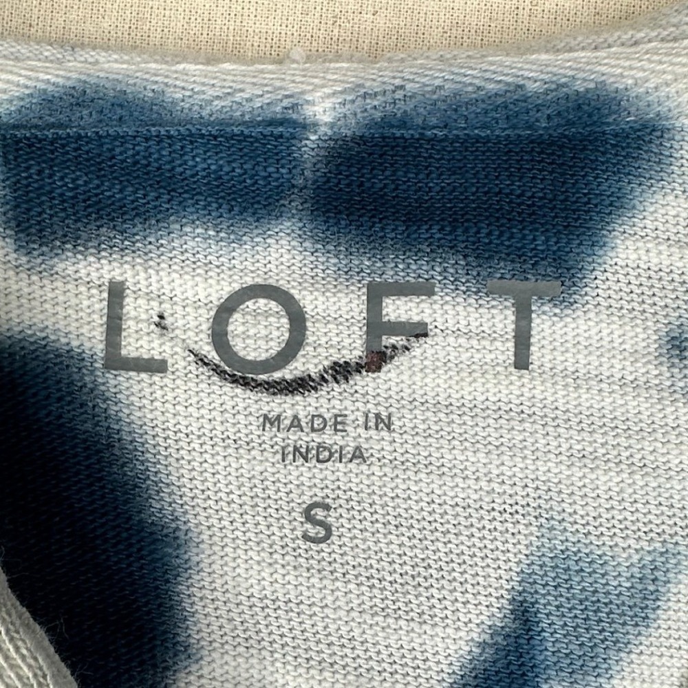 LOFT Floral Pattern Hoodie size Small Blue/White‎ - Picture 2 of 6